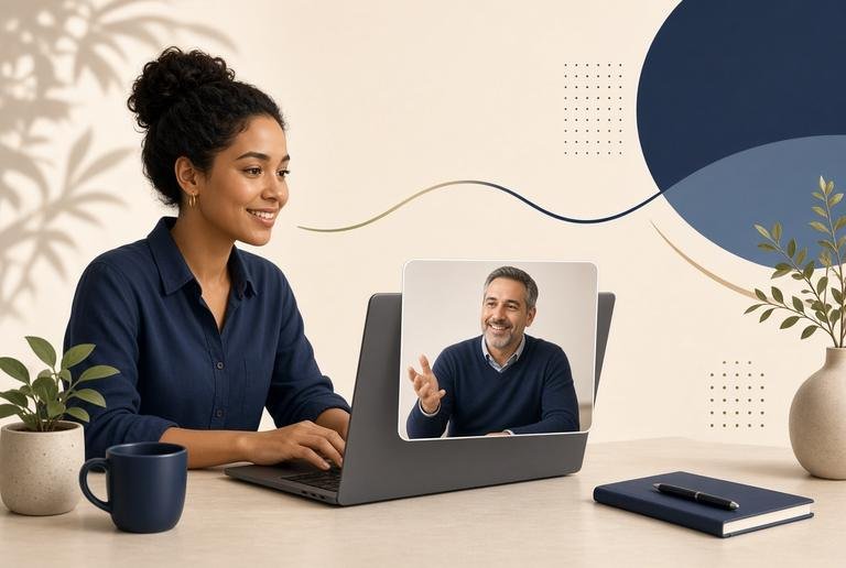 Client communication on a video call