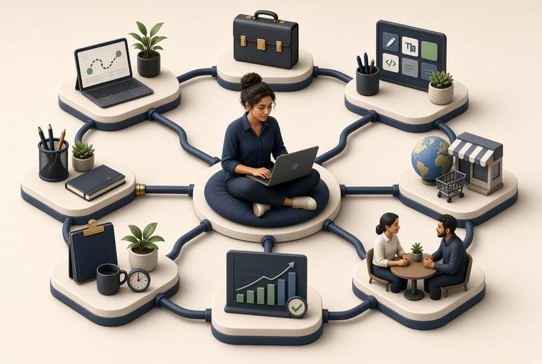 Global freelancing across countries and time zones