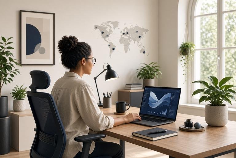 A freelancer working from home